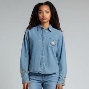 Vintage Christopher & Banks “We Love Minnesota” Denim Button Down Shirt